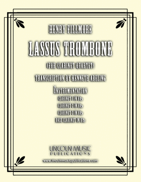 Lassus Trombone (for Clarinet Quartet) (arr. Kenneth Abeling)