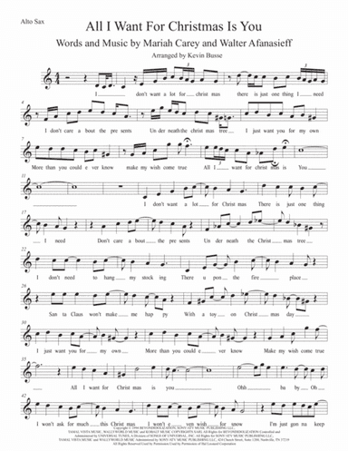 All I Want For Christmas Is You (arr. Kevin Busse)