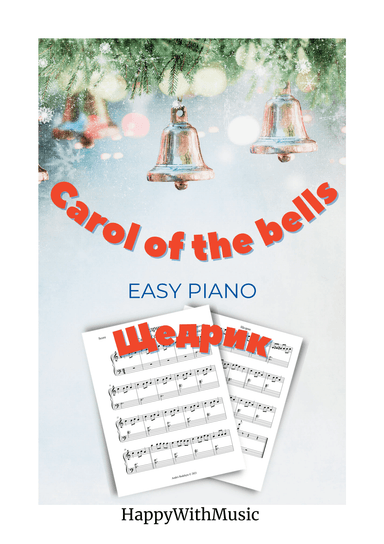 Shchedryk - Carol of the bells - EASY PIANO (arr. Andrii Redchyts)
