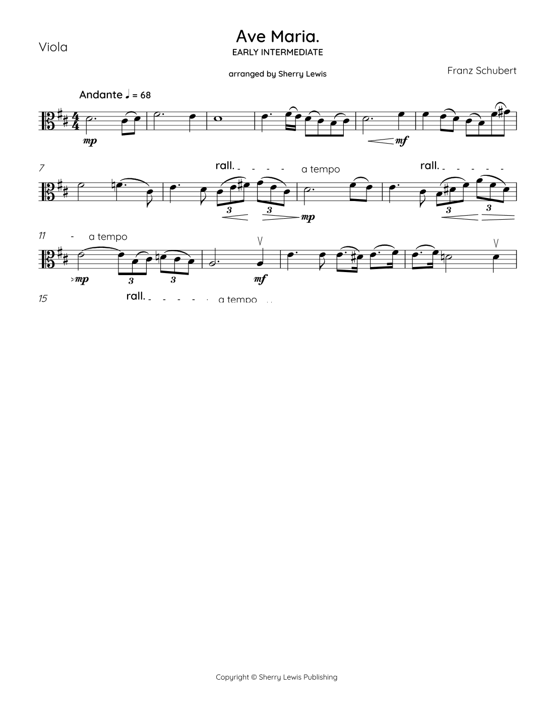 Ave Maria (arr. Sherry Lewis)
