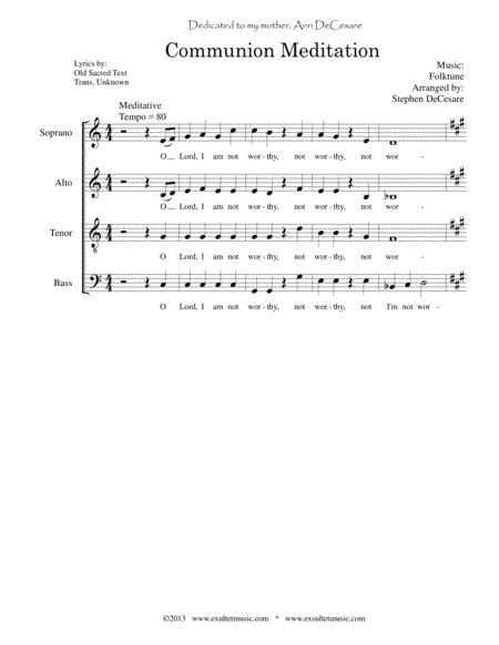 Communion Meditation (arr. Stephen DeCesare)