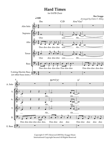 Hard Times (arr. Claire F Miley)