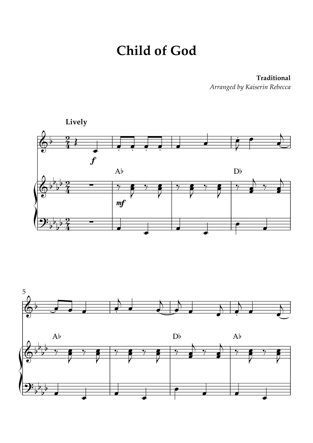Child of God (arr. Kaiserin Rebecca)