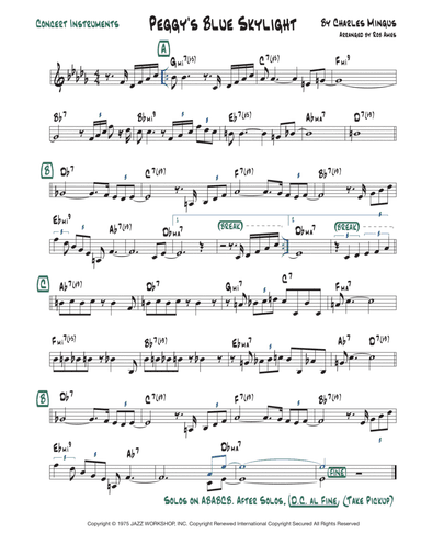 Peggy's Blue Skylight (arr. Rob Ames)