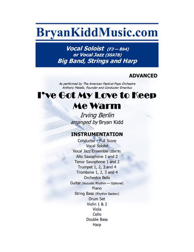 I've Got My Love To Keep Me Warm (arr. Bryan Kidd)