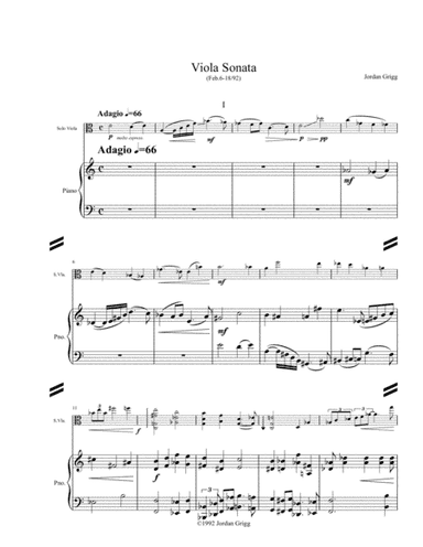 Viola Sonata (No.1) (viola and piano)