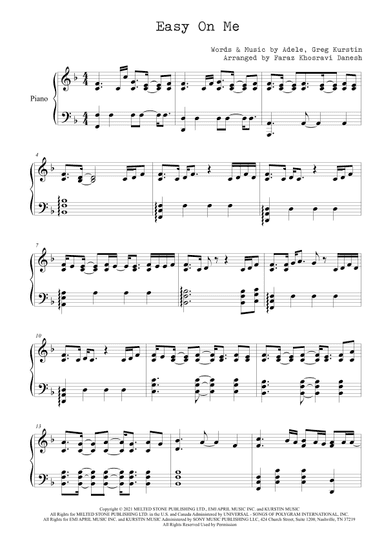 Easy On Me (arr. Faraz Khosravi Danesh)