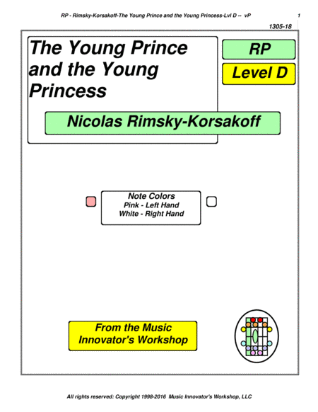 Rimsky-Korsakov - The Young Prince and Princess - (Key Map Tablature) (arr. John M. Honeycutt)