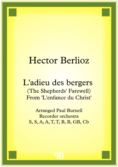 L'adieu des bergers (arr. Paul Burnell)