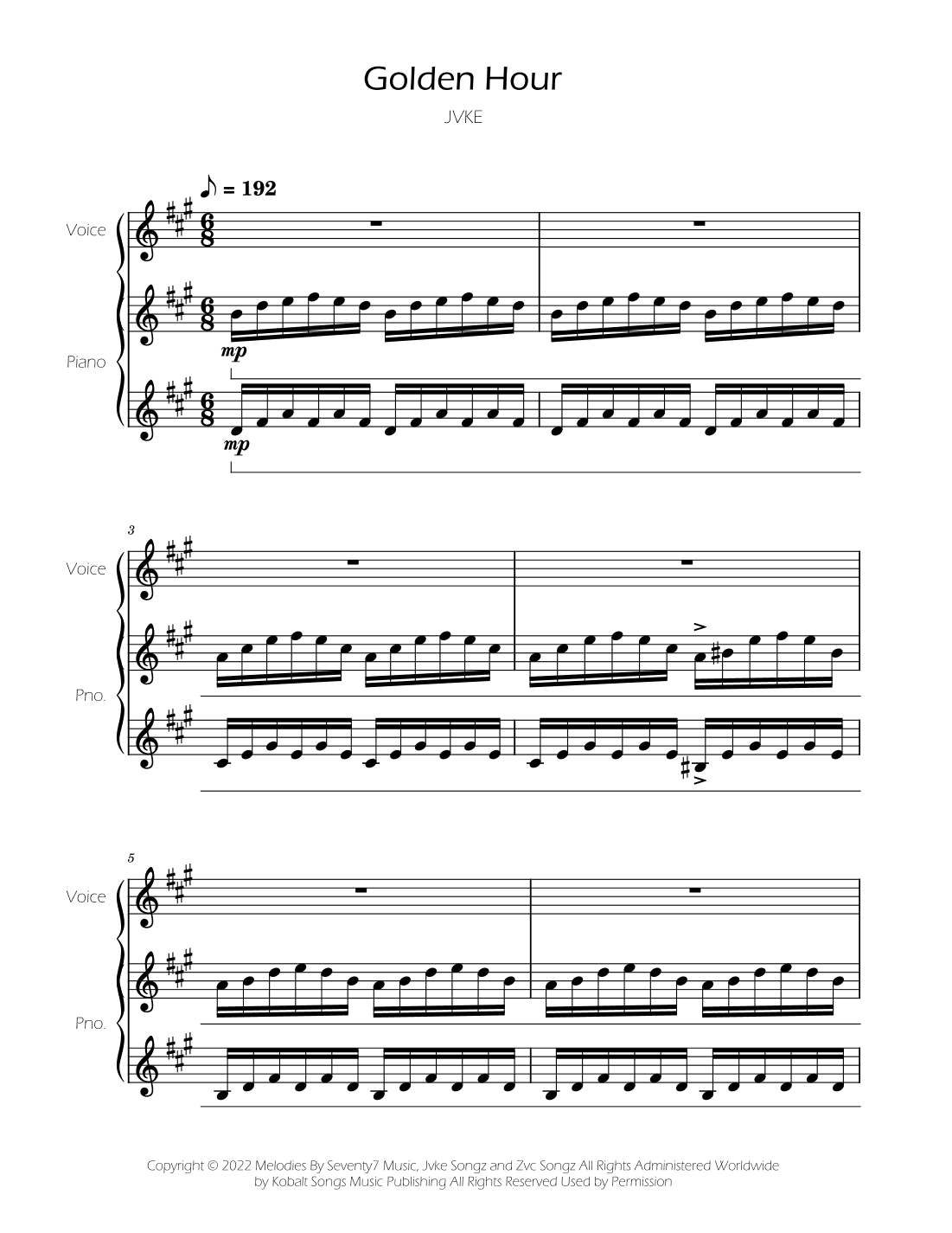 Golden Hour (arr. Ygor Nunes)