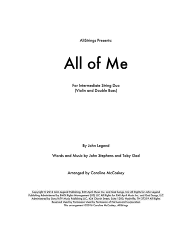 All Of Me (arr. Caroline McCaskey)