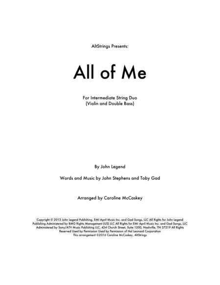 All Of Me (arr. Caroline McCaskey)