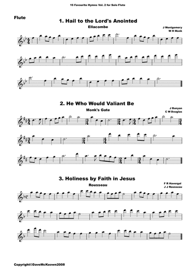 16 Favourite Hymns Vol.2 for solo Flute (arr. David McKeown)
