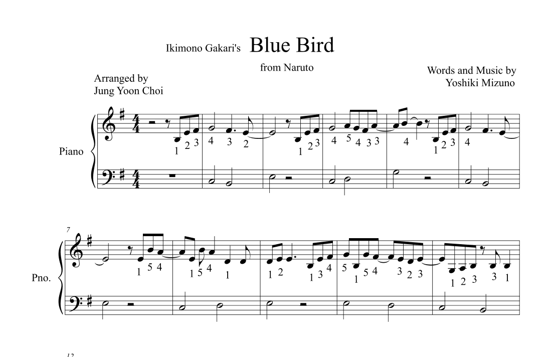 Ikimono Gakari's Blue Bird (arr. Jung Yoon Choi)