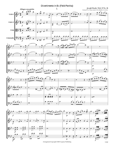 Feld-Partita in B-Flat (arr. Stephen Levintow)