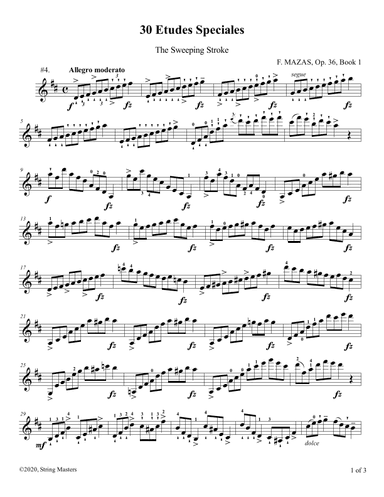 Mazas 75 Melodious & Progressive Studies Op 36, Book 1, No.04 (arr. String Masters)