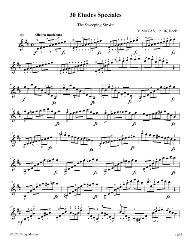 Mazas 75 Melodious & Progressive Studies Op 36, Book 1, No.04 (arr. String Masters)