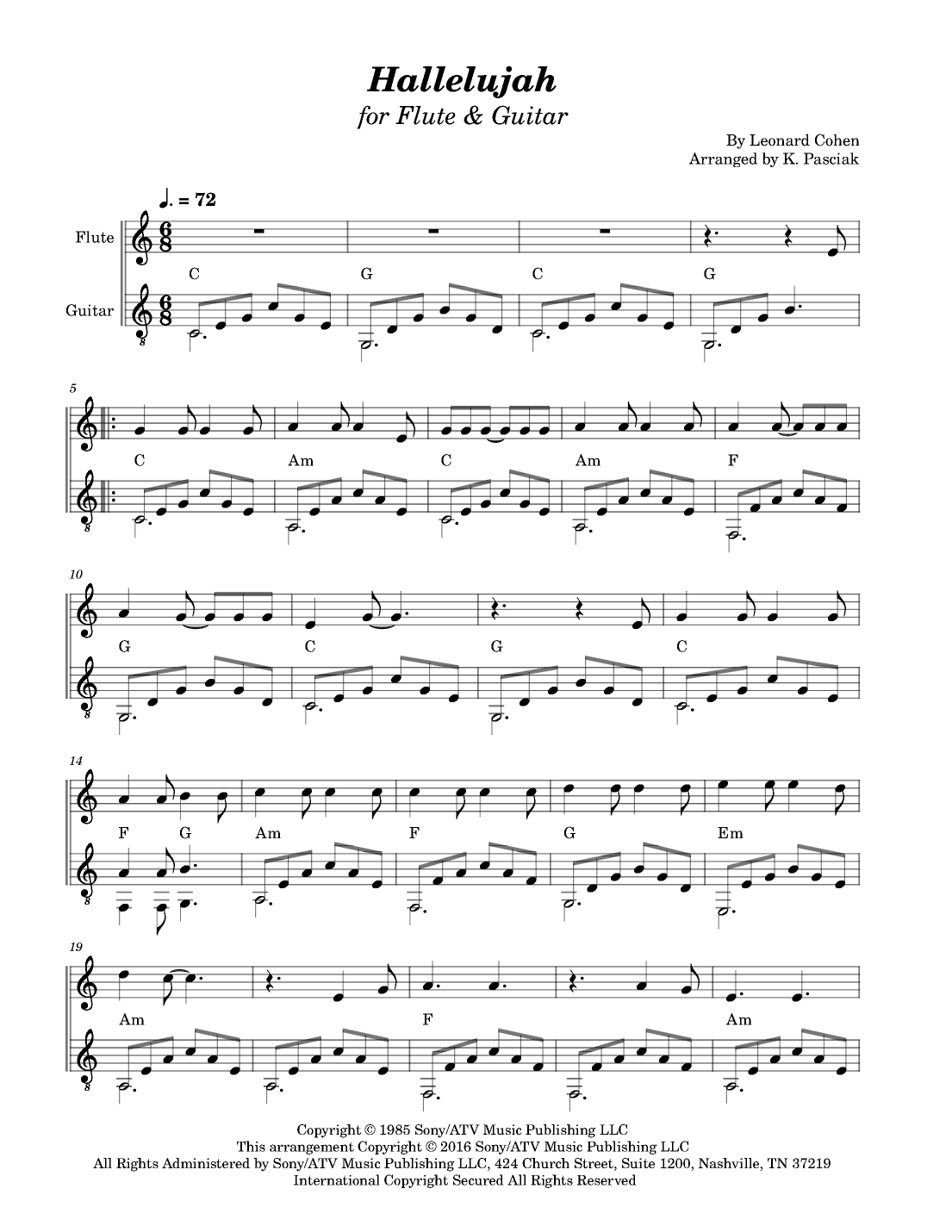 Hallelujah (arr. Kenneth Pasciak)