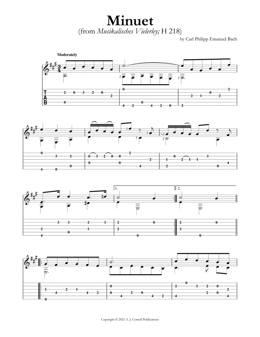 Minuet (from Musikalisches Vielerley; H 218) (arr. Mark Phillips)