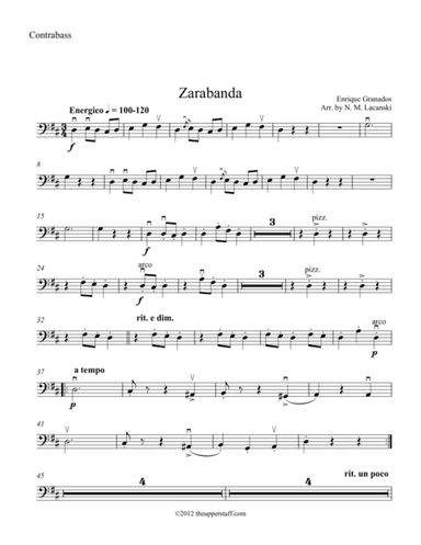 Zarabanda (arr. Nick Lacanski)