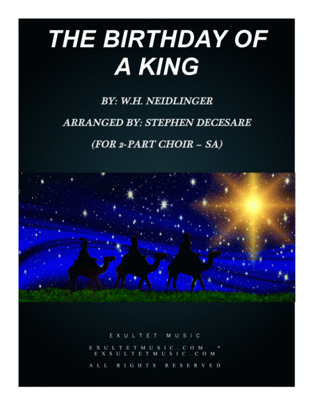The Birthday Of A King (for 2-part choir - (SA) (arr. Stephen DeCesare)