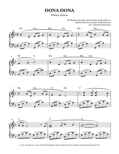 Dona Dona (arr. Christian Bennedsen)