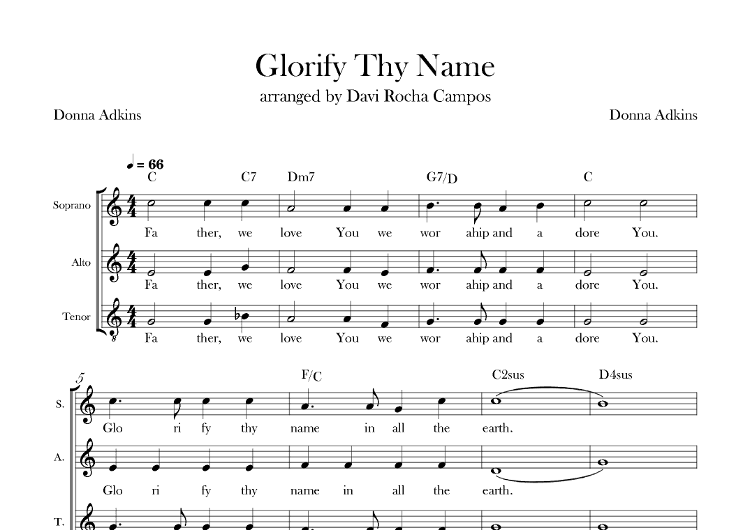 Glorify Thy Name (arr. Davi Rocha Campos)