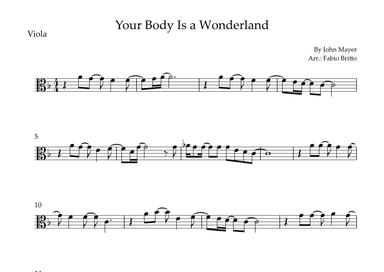 Your Body Is A Wonderland (arr. Fabio Britto)