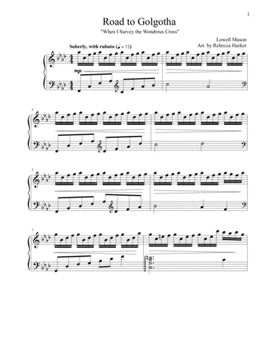 Road to Golgotha ("When I Survey the Wondrous Cross") - Advanced Sacred Piano Arrangement (arr. Rebecca Harker)