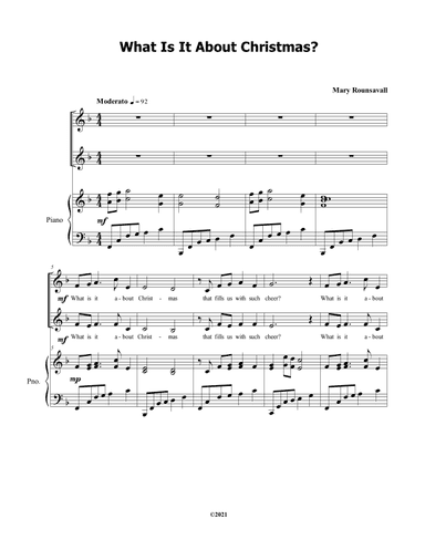 What Is It About Christmas? (2 Part with Piano Accompaniment)