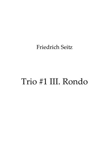Trio #1 III. Rondo (arr. Nick Lacanski)