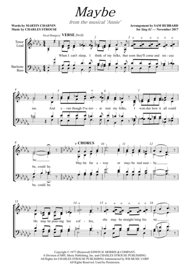 Maybe (arr. Sam Hubbard)
