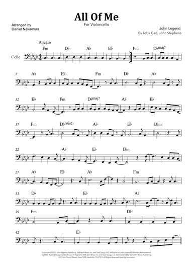 All Of Me (arr. Daniel Nakamura)