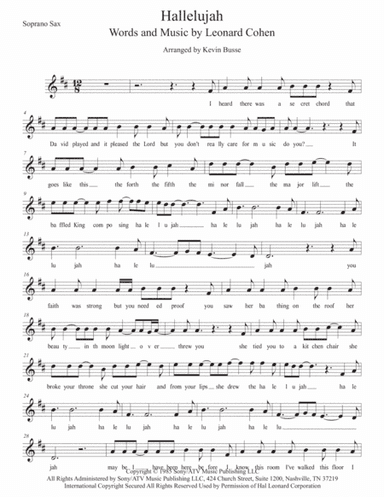 Hallelujah (arr. Kevin Busse)