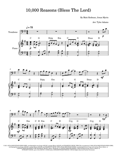 10,000 Reasons (bless The Lord) (arr. Tyler Adams)