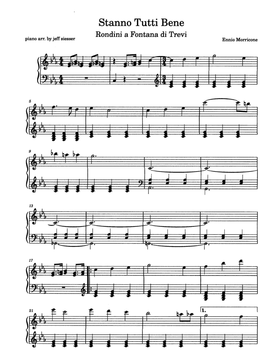 Stanno Tutti Bene (arr. jeff siesser)