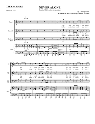 Never Alone (arr. Kathleen McGuire)