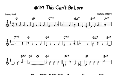 This Can't Be Love (arr. John Fries)