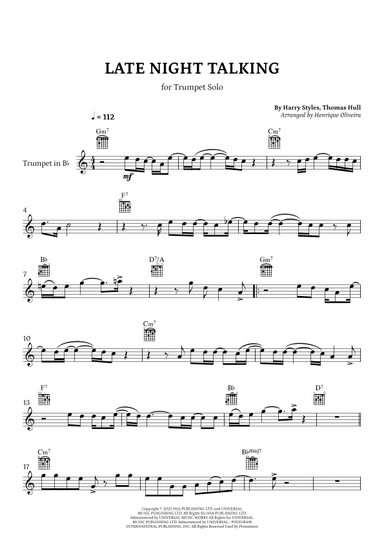 Late Night Talking (arr. Henrique Oliveira)
