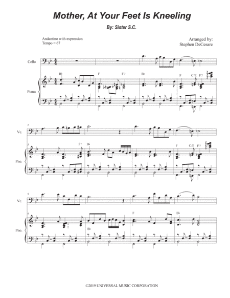 Mother At Your Feet Is Kneeling (arr. Stephen DeCesare)