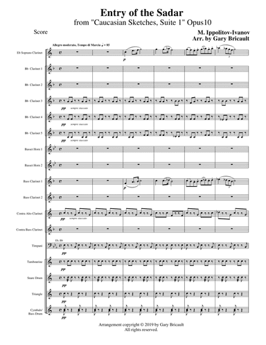 Entry of the Sardar (Mvt IV) from "Caucasian Sketches, Suite 1" Opus 10 (arr. Gary Bricault)