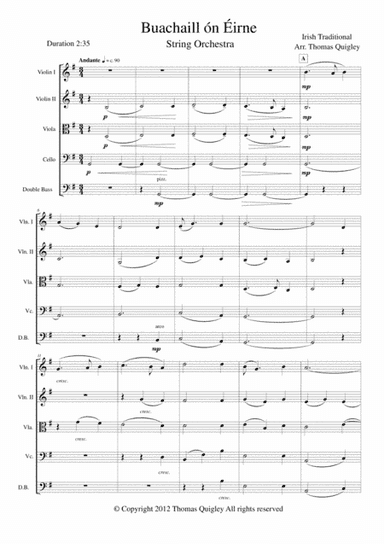Buachaill ón Éirne (arr. Thomas Quigley)