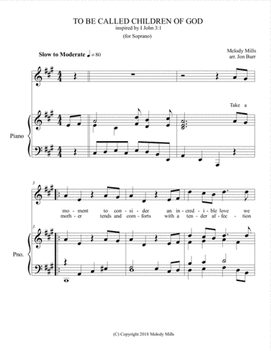 To be Called Children of God (piano/soprano)