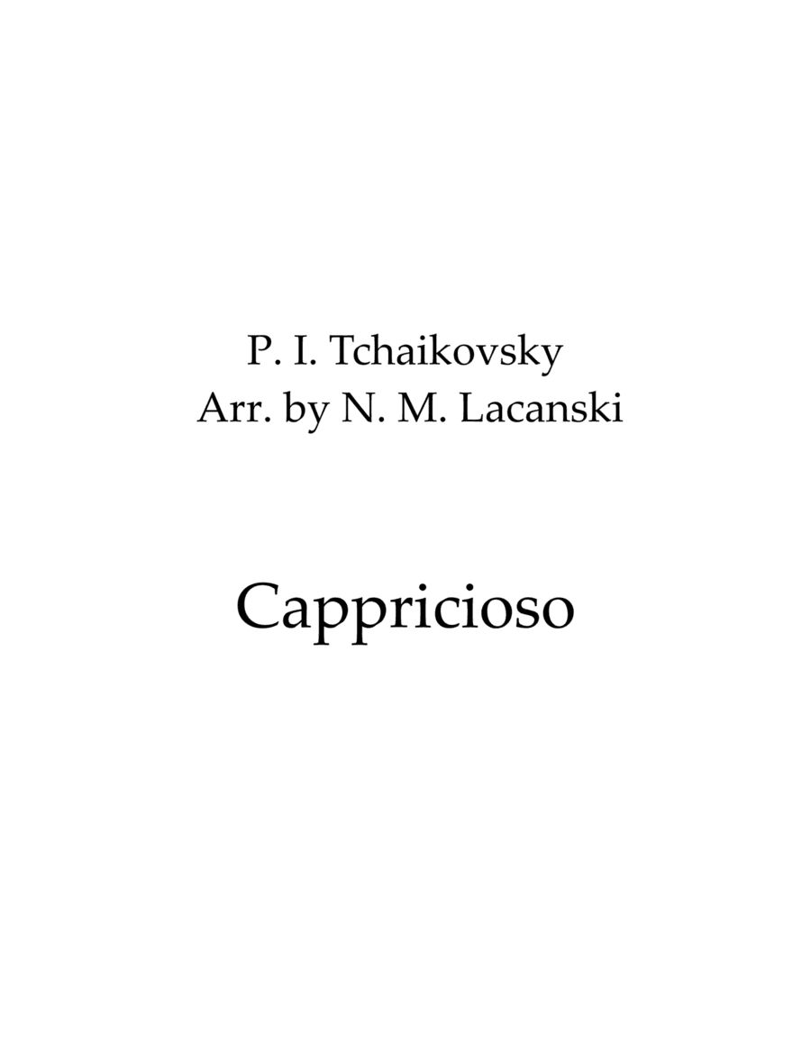 Cappricioso (arr. Nick Lacanski)