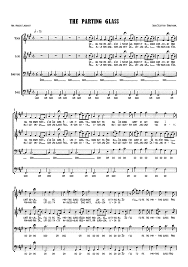 The Parting Glass (arr. Anders Lindqvist)