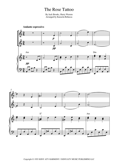 The Rose Tattoo (inspired By The Motion Picture) (arr. Kaiserin Rebecca)