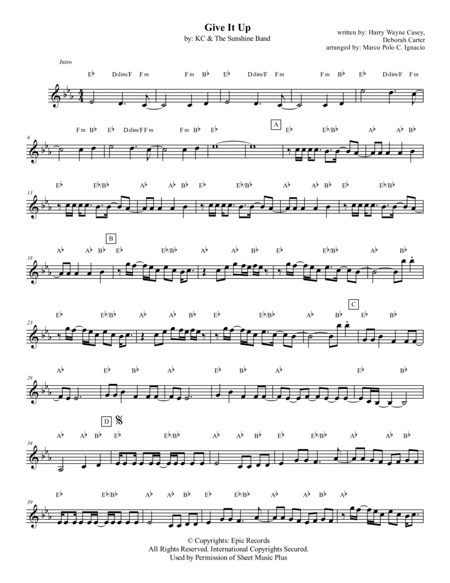 Get Down Tonight (arr. Marco Polo Ignacio)