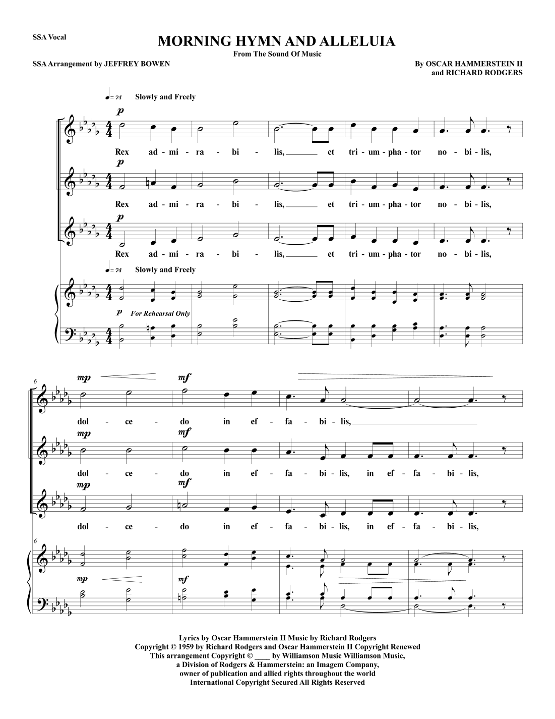 Morning Hymn And Alleluia (arr. Jeffrey Bowen)