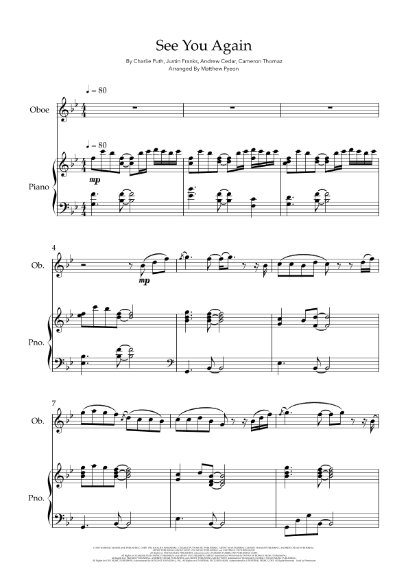 See You Again (arr. Matthew pyeon)