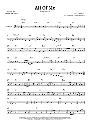 All Of Me (arr. Daniel Nakamura)